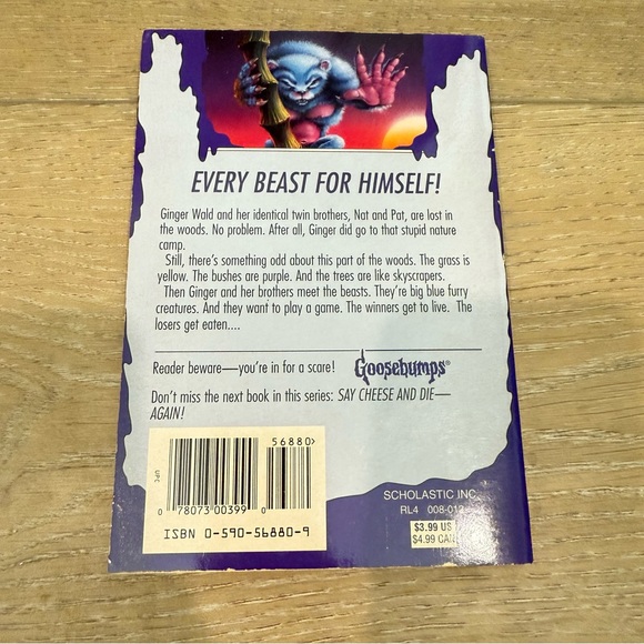 Scholastic Goosebumps ‘The Beast from the East’ Book by R. L. Stine - Picture 2 of 3